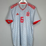 Shop 2018/19 SPAIN A.INIESTA #6 AWAY SHIRT (XL) ADIDAS, classic football shirts, vintage football shirts & retro soccer jerseys at Cult Kits