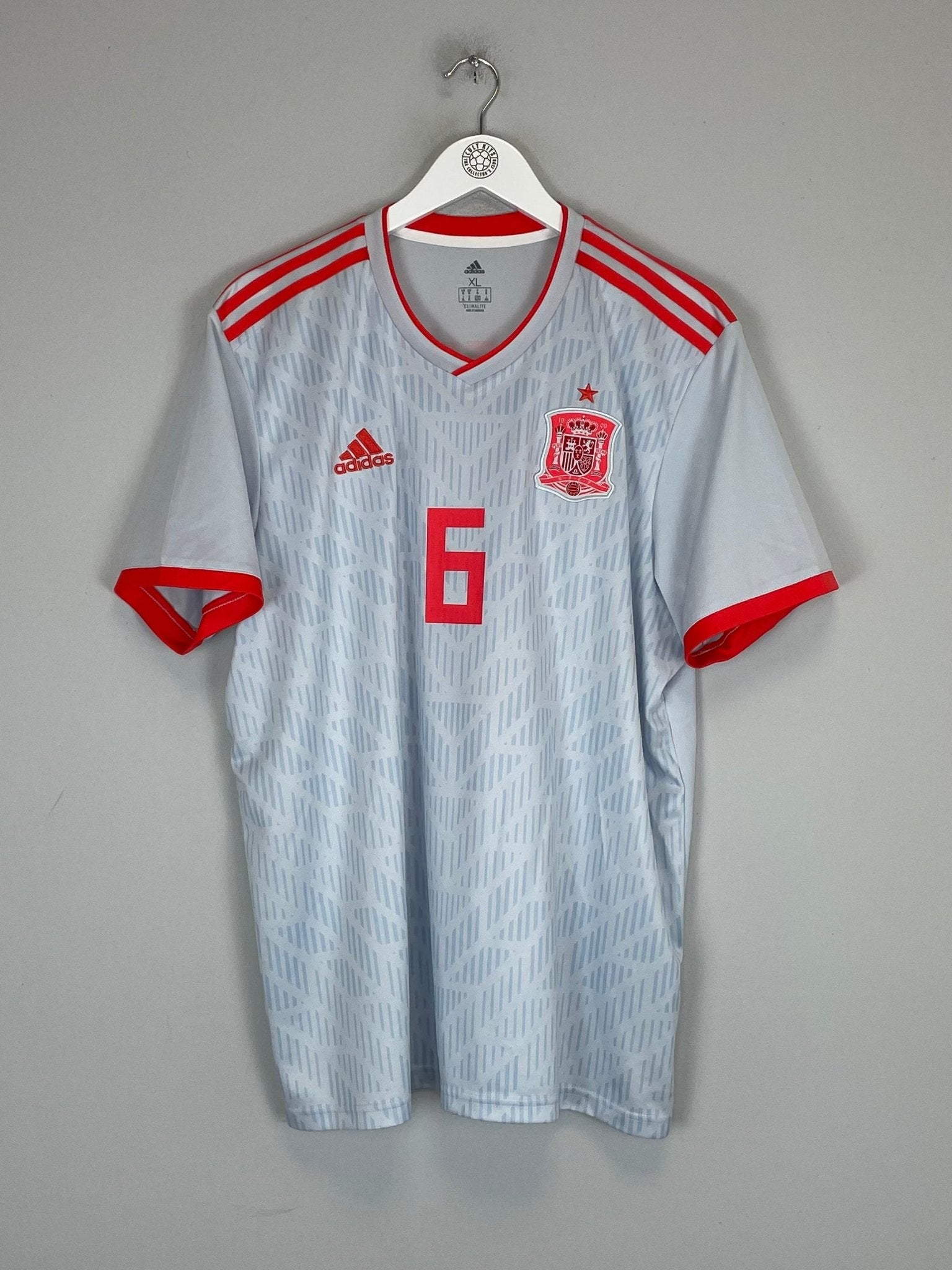 Shop 2018/19 SPAIN A.INIESTA #6 AWAY SHIRT (XL) ADIDAS, classic football shirts, vintage football shirts & retro soccer jerseys at Cult Kits