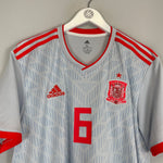 Shop 2018/19 SPAIN A.INIESTA #6 AWAY SHIRT (XL) ADIDAS, classic football shirts, vintage football shirts & retro soccer jerseys at Cult Kits