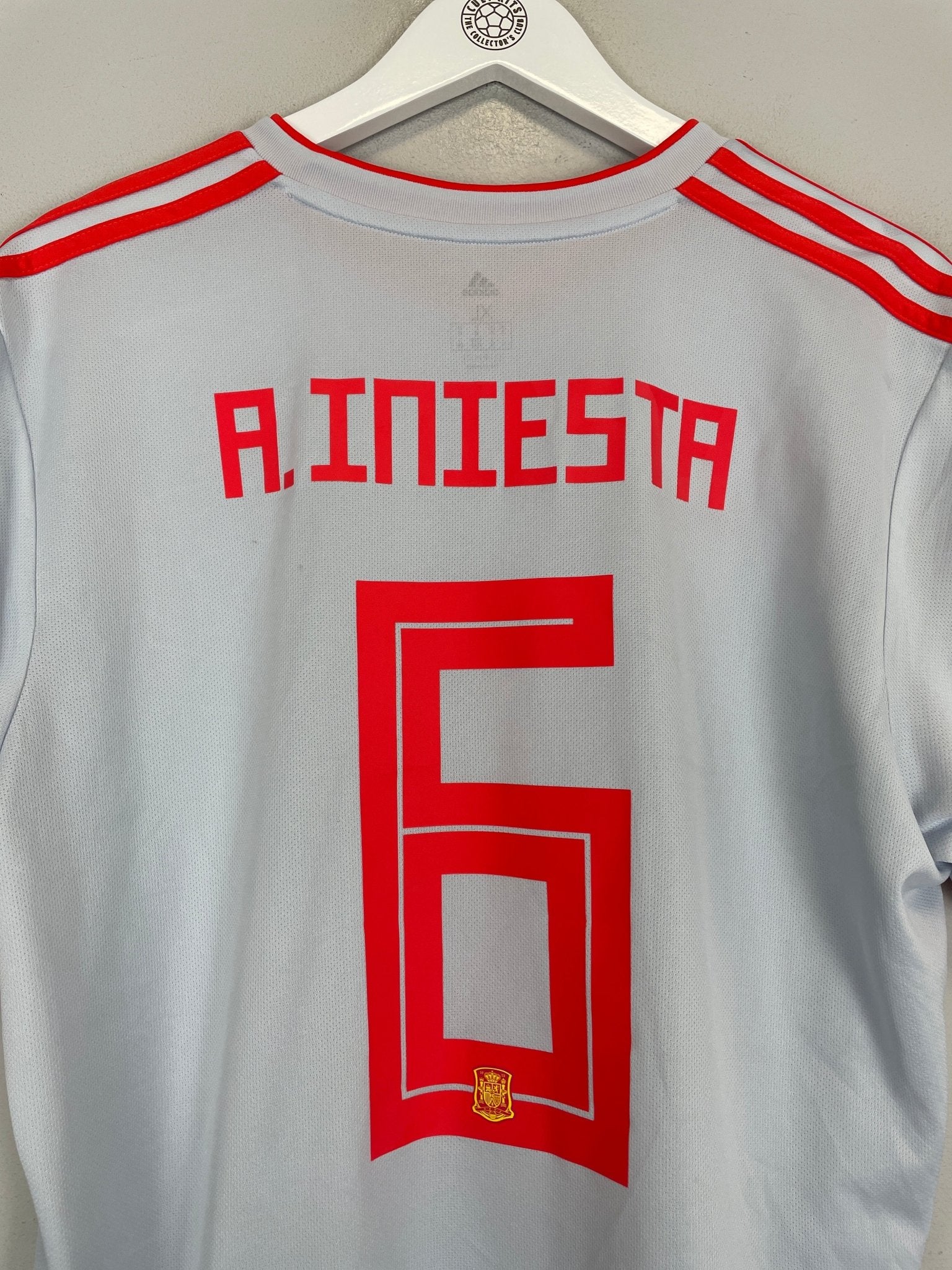 Shop 2018/19 SPAIN A.INIESTA #6 AWAY SHIRT (XL) ADIDAS, classic football shirts, vintage football shirts & retro soccer jerseys at Cult Kits