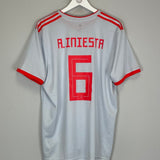Shop 2018/19 SPAIN A.INIESTA #6 AWAY SHIRT (XL) ADIDAS, classic football shirts, vintage football shirts & retro soccer jerseys at Cult Kits