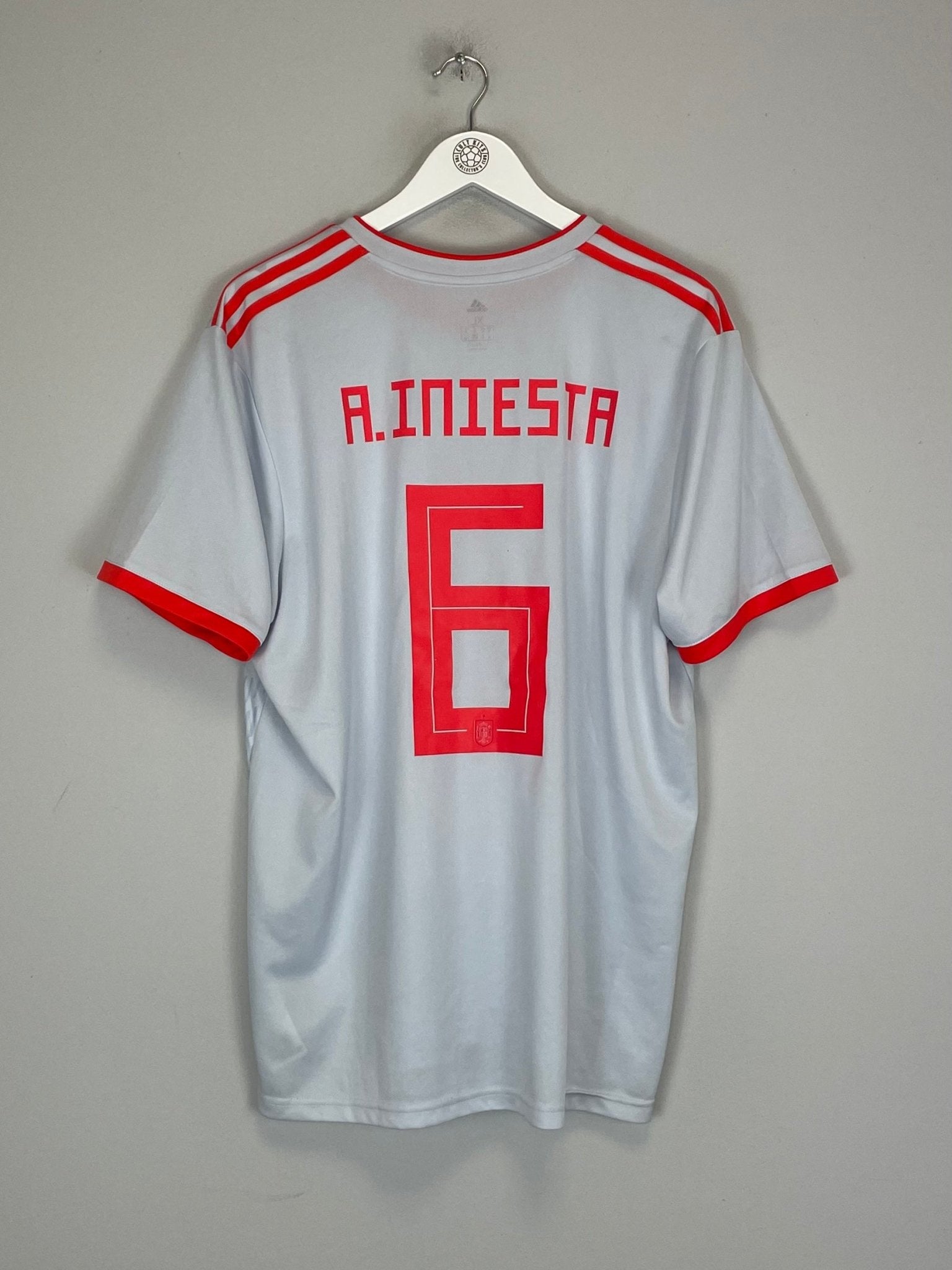 Shop 2018/19 SPAIN A.INIESTA #6 AWAY SHIRT (XL) ADIDAS, classic football shirts, vintage football shirts & retro soccer jerseys at Cult Kits