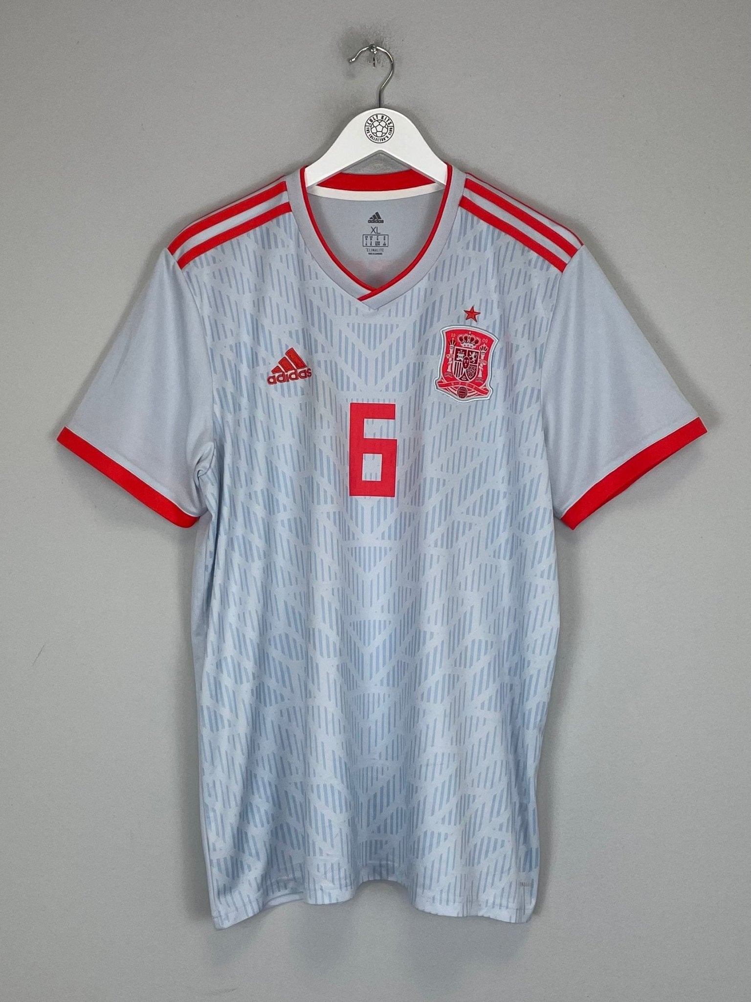 Shop 2018/19 SPAIN A.INIESTA #6 AWAY SHIRT (XL) ADIDAS, classic football shirts, vintage football shirts & retro soccer jerseys at Cult Kits