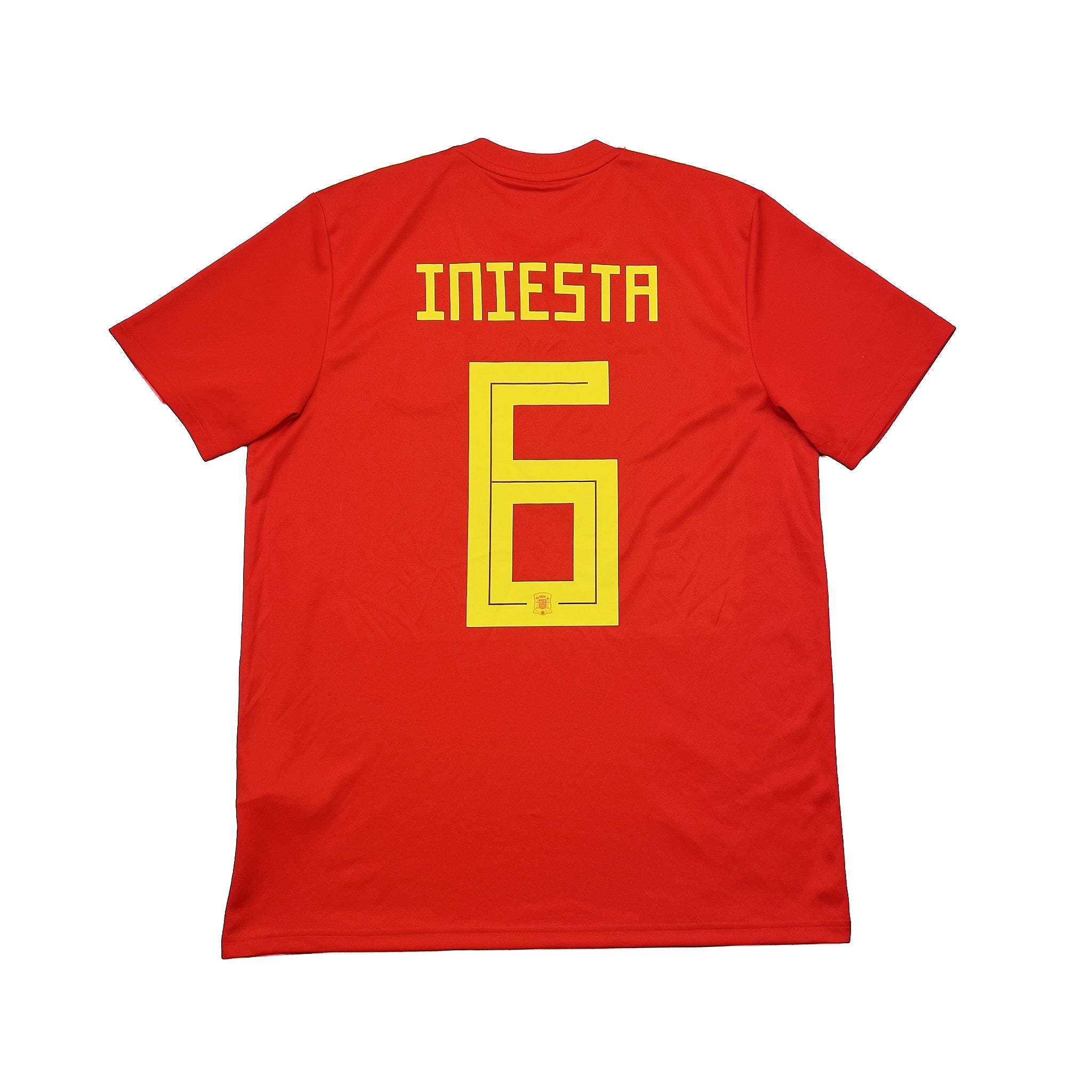 Buy 2018/19 SPAIN A.INIESTA 6 HOME SHIRT (L) ADIDAS ~ Free worldwide shipping available ~ Authentic Vintage Football Shirts from Cult Kits
