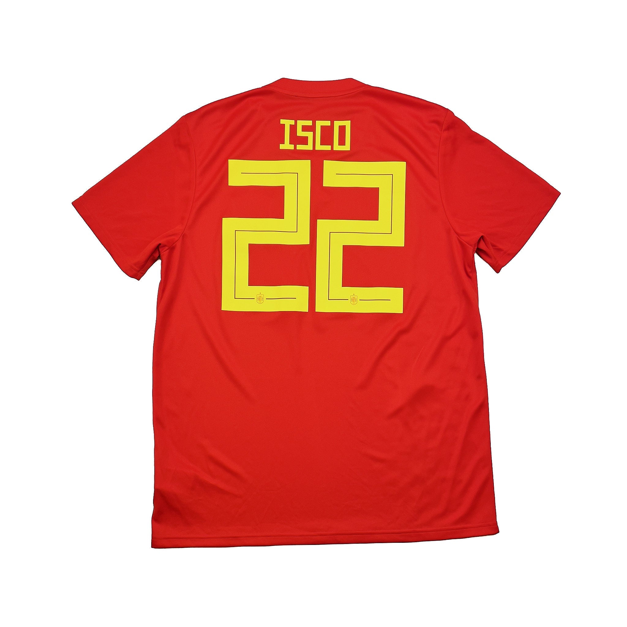 Buy 2018/19 Spain Isco 22 Home Shirt (L) Adidas ~ Free worldwide shipping available ~ Authentic Vintage Football Shirts from Cult Kits