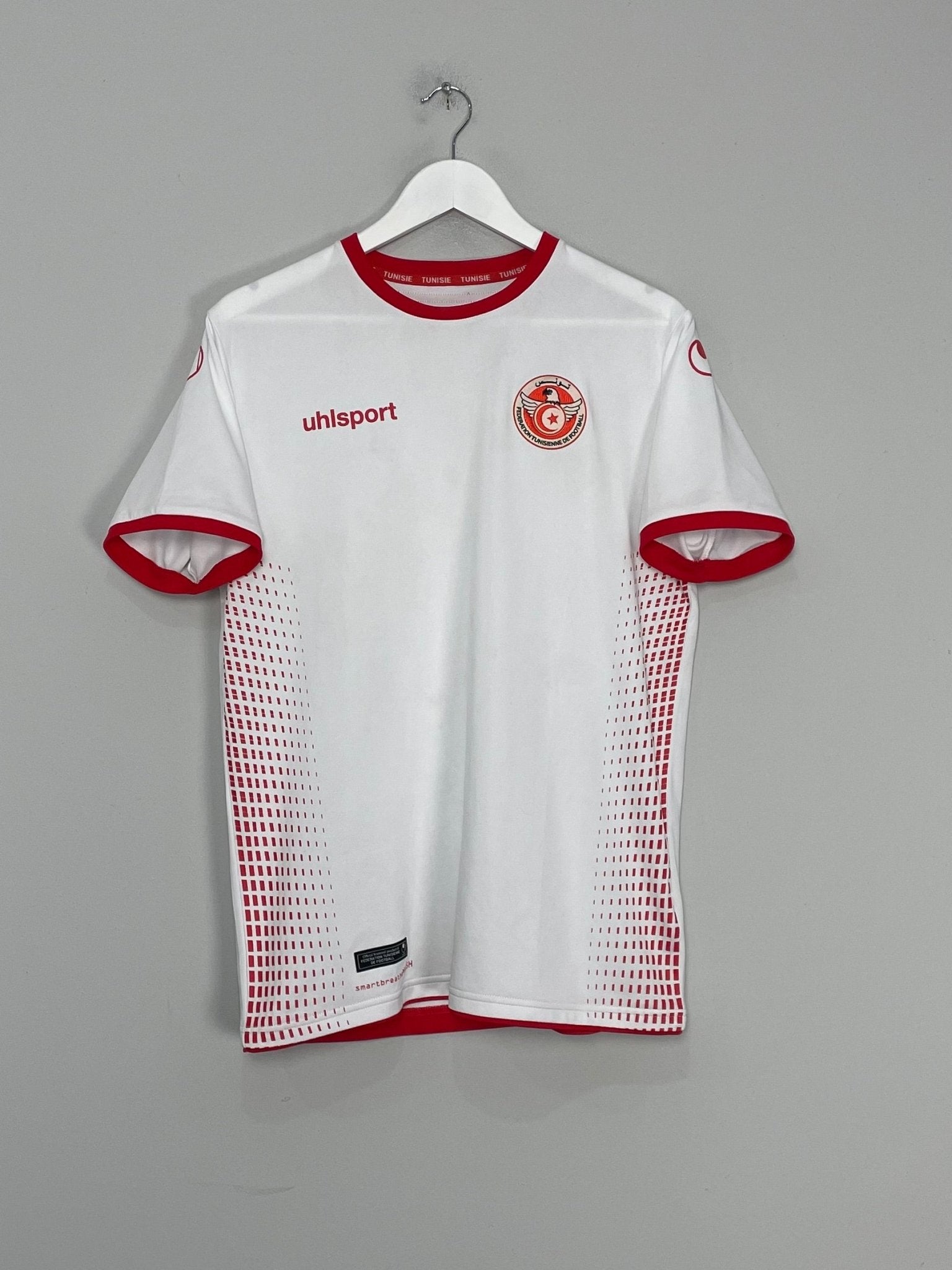 Shop 2018/19 TUNISIA HOME SHIRT (L) UHLSPORT, classic football shirts, vintage football shirts & retro soccer jerseys at Cult Kits