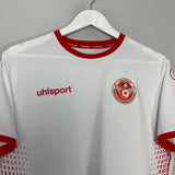 Shop 2018/19 TUNISIA HOME SHIRT (L) UHLSPORT, classic football shirts, vintage football shirts & retro soccer jerseys at Cult Kits