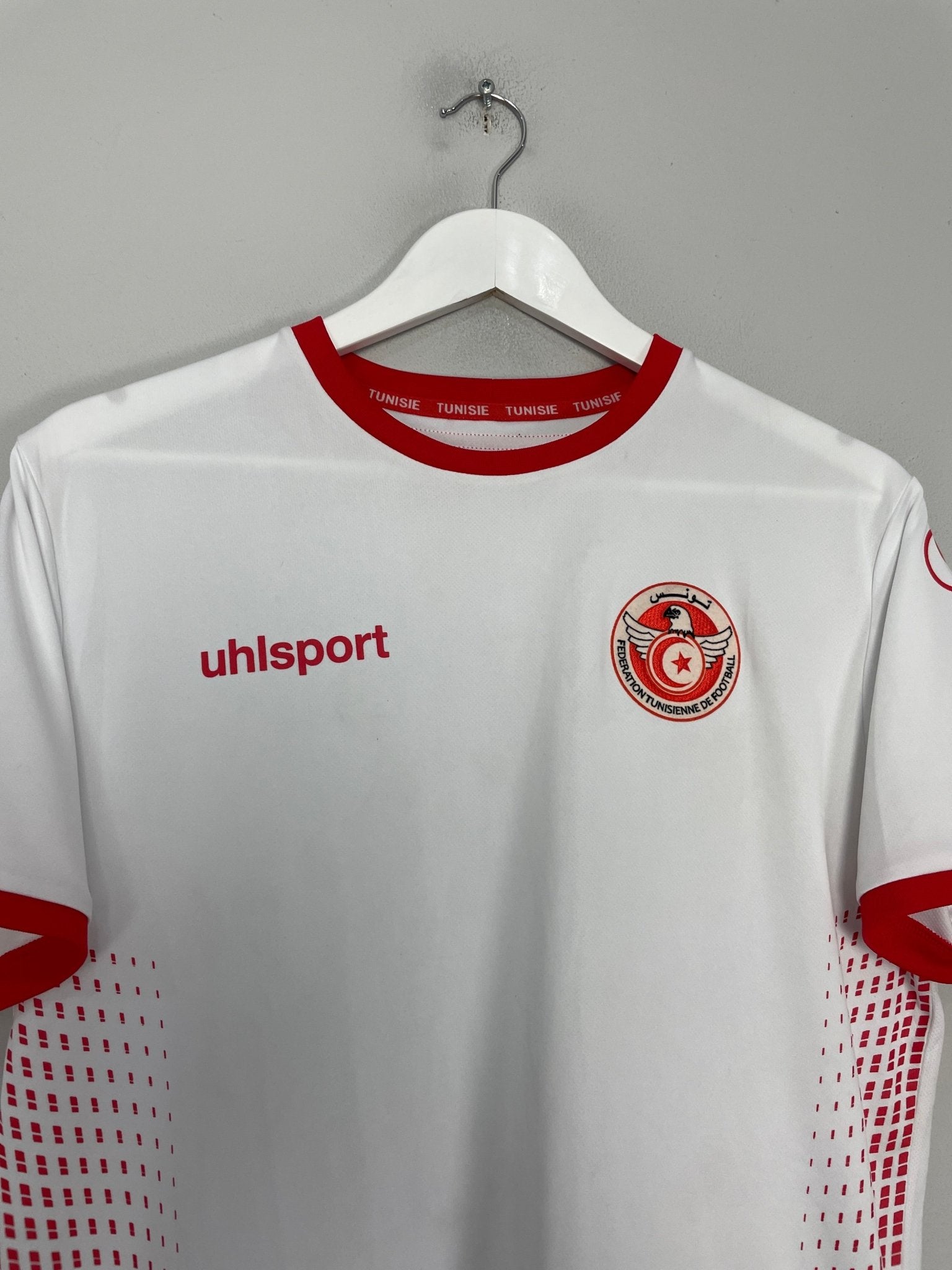 Shop 2018/19 TUNISIA HOME SHIRT (L) UHLSPORT, classic football shirts, vintage football shirts & retro soccer jerseys at Cult Kits
