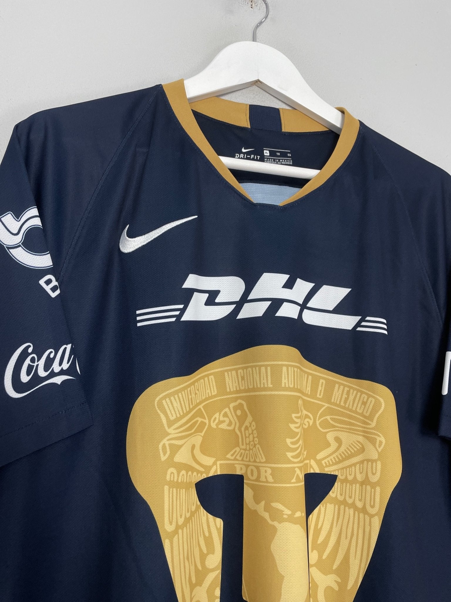 Shop 2018/19 UNAM PUMAS HOME SHIRT (XL) NIKE, classic football shirts, vintage football shirts & retro soccer jerseys at Cult Kits