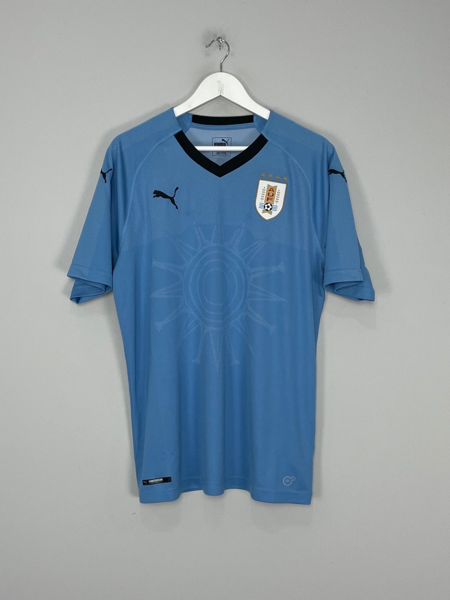 Shop 2018/19 URUGUAY HOME SHIRT (L) PUMA, classic football shirts, vintage football shirts & retro soccer jerseys at Cult Kits
