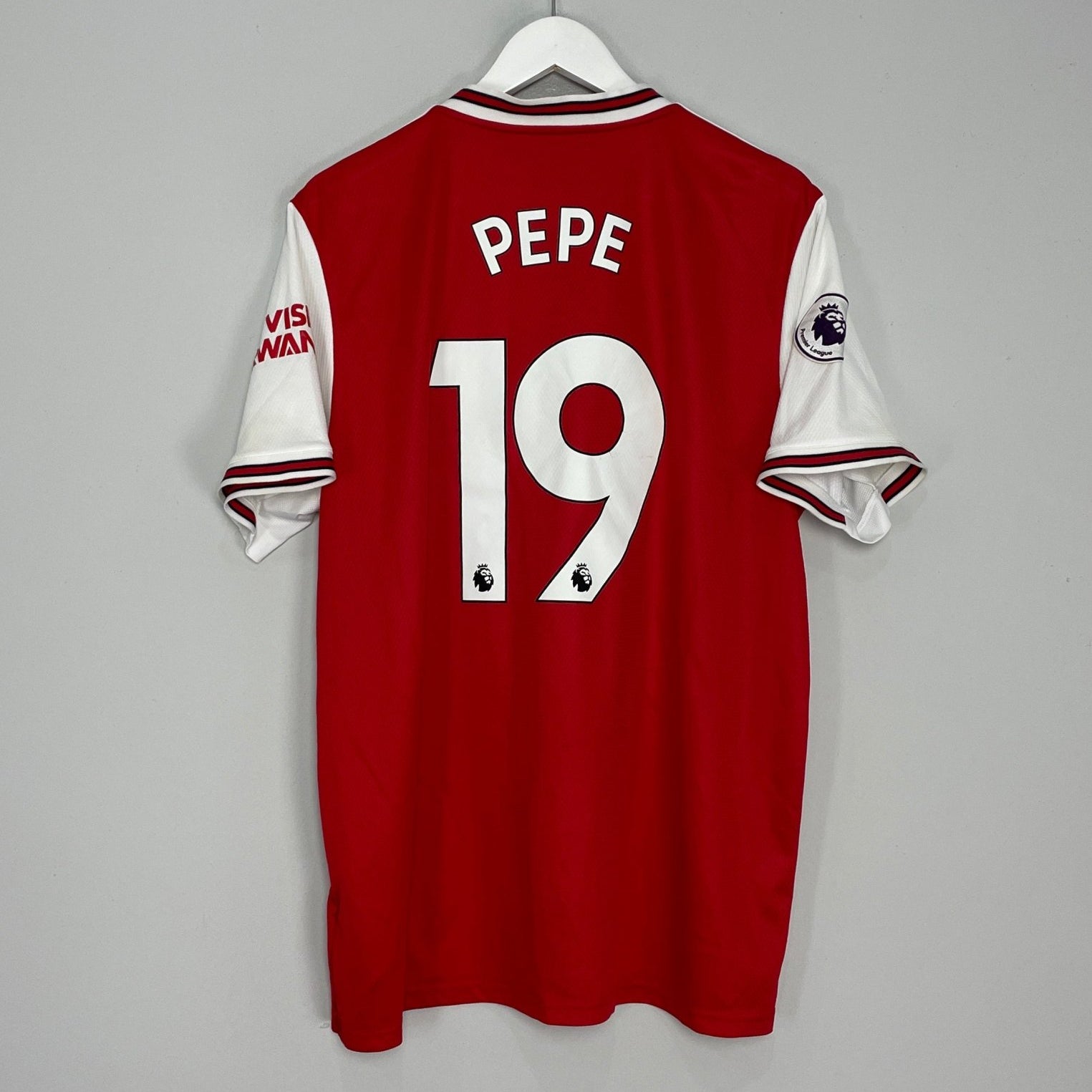 Shop 2019/20 ARSENAL PEPE #19 HOME SHIRT (XL) ADIDAS, classic football shirts, vintage football shirts & retro soccer jerseys at Cult Kits