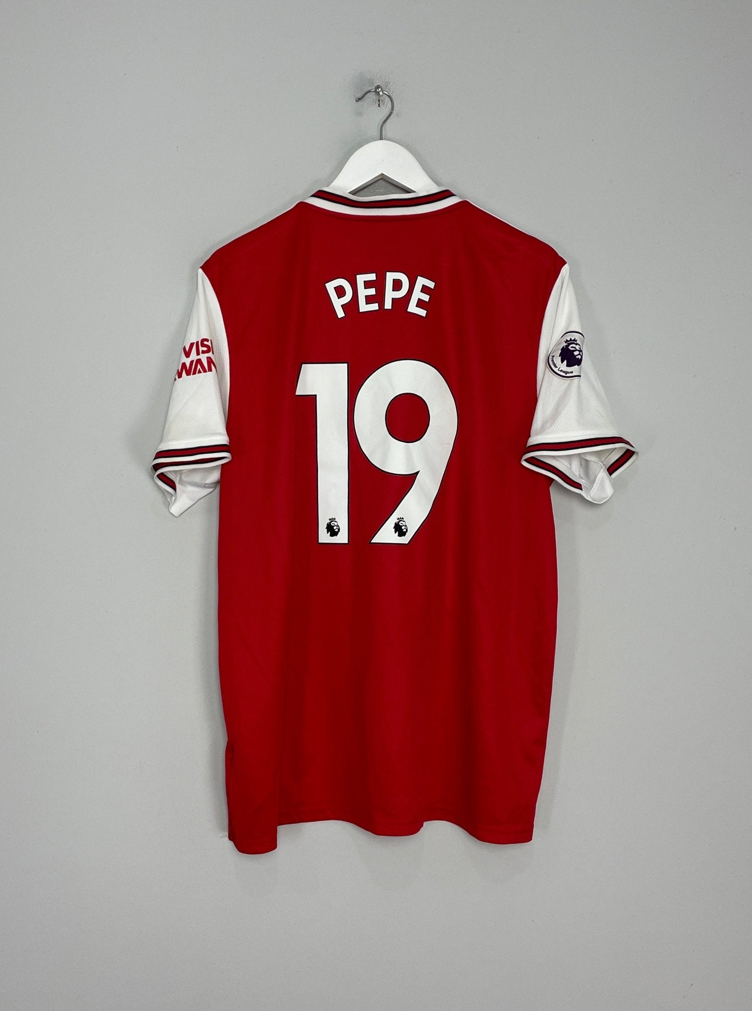 Shop 2019/20 ARSENAL PEPE #19 HOME SHIRT (XL) ADIDAS, classic football shirts, vintage football shirts & retro soccer jerseys at Cult Kits