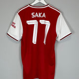 2019/20 ARSENAL SAKA 77 HOME SHIRT (XL) ADIDAS - Cult Kits - XL - Buy Vintage Football Shirts, Authentic Retro Football Shirts For Sale, Classic Football Shirts & Soccer Jersey