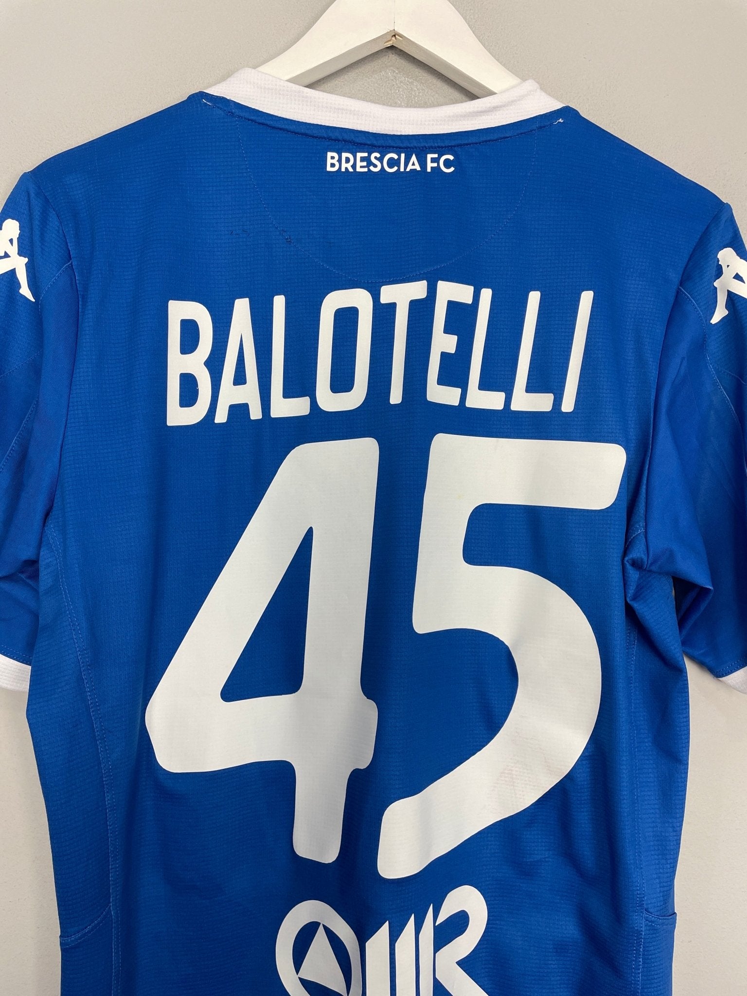 Shop 2019/20 BRESCIA BALOTELLI #45 HOME SHIRT (L) KAPPA, classic football shirts, vintage football shirts & retro soccer jerseys at Cult Kits