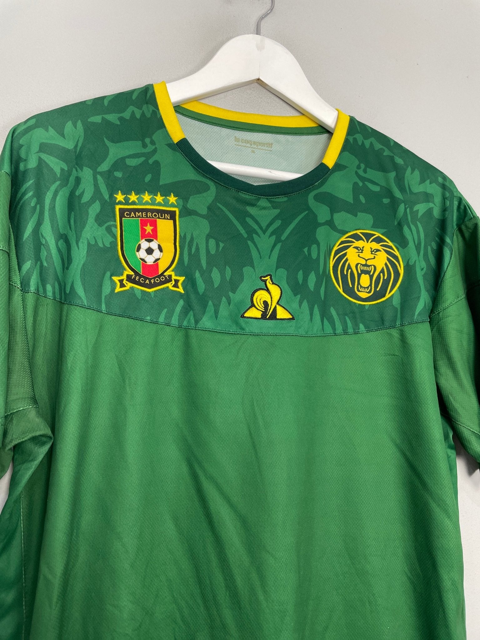 Shop 2019/20 CAMEROON HOME SHIRT (XL) LE COQ, classic football shirts, vintage football shirts & retro soccer jerseys at Cult Kits