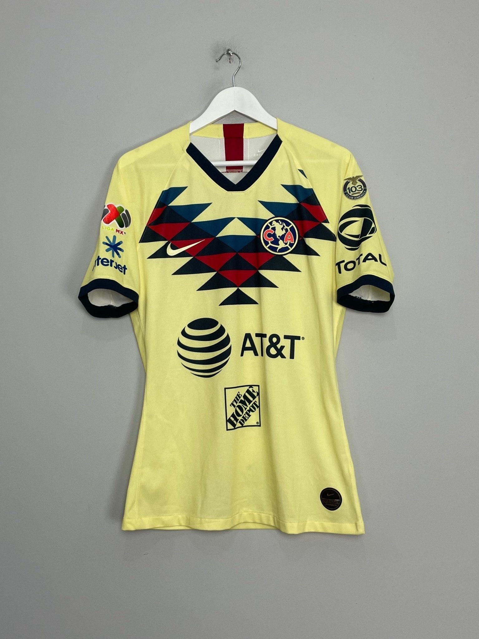 Shop 2019/20 CLUB AMERICA J.SANCHEZ #3 *PLAYER ISSUE* HOME SHIRT (M) NIKE, classic football shirts, vintage football shirts & retro soccer jerseys at Cult Kits