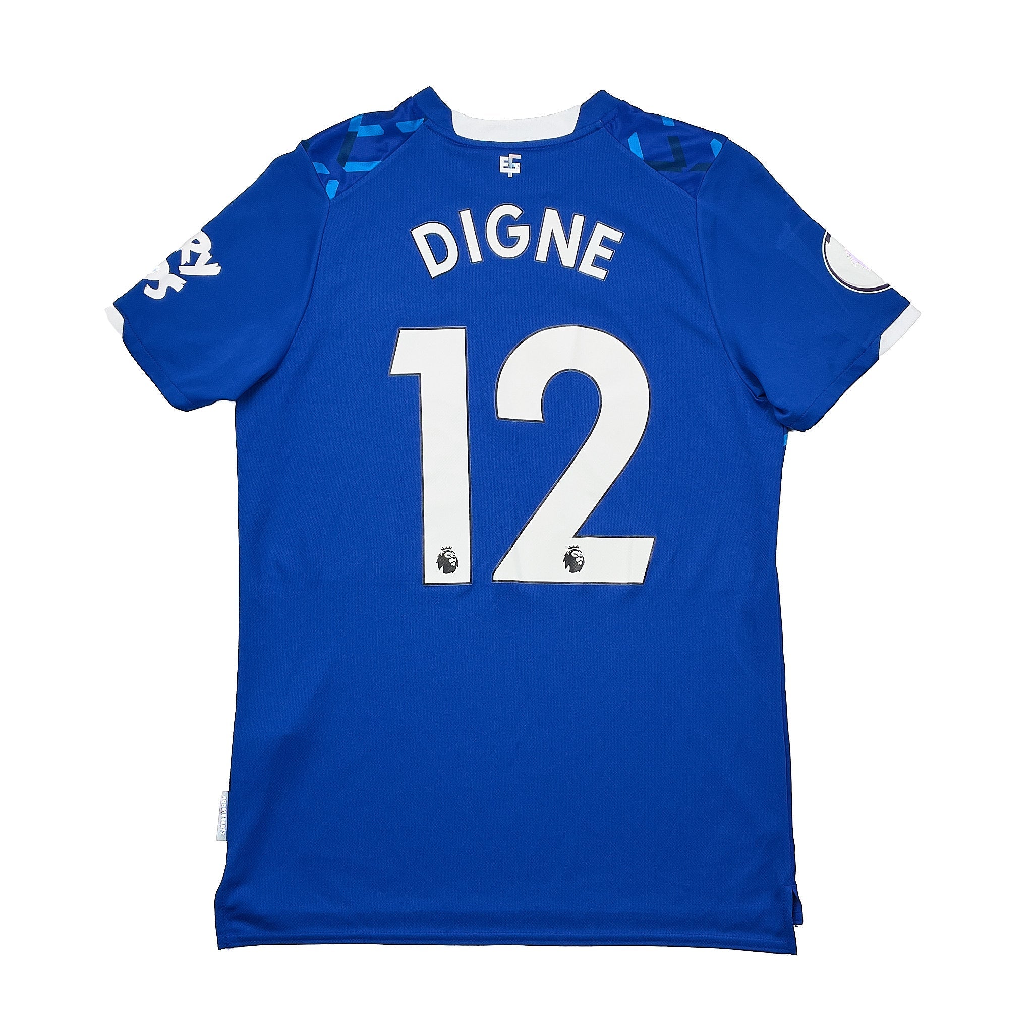 2019 20 Everton Digne #12 *Match Issue* Home Shirt