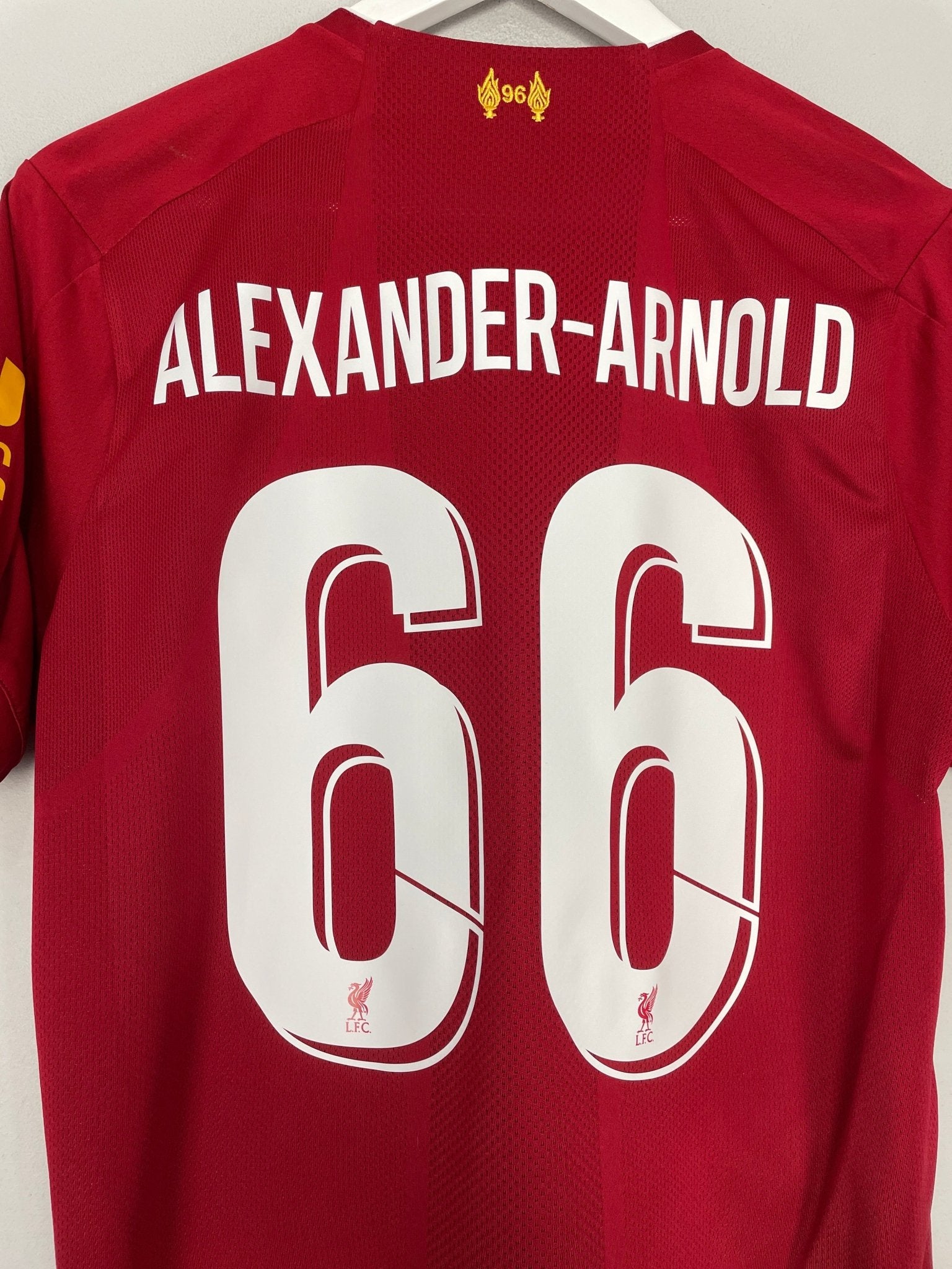 Shop 2019/20 LIVERPOOL ALEXANDER-ARNOLD #66 HOME SHIRT (M) NEW BALANCE, classic football shirts, vintage football shirts & retro soccer jerseys at Cult Kits
