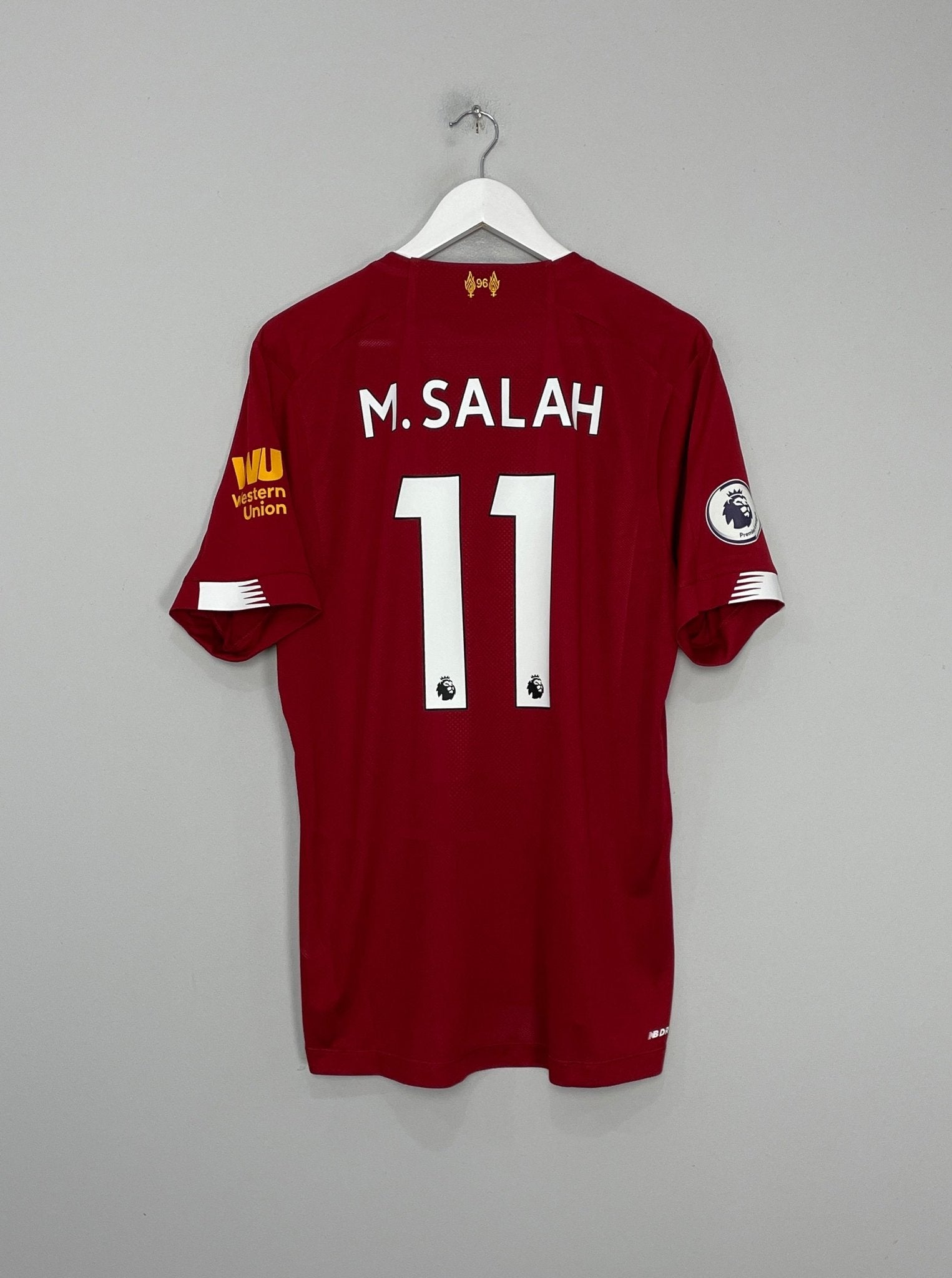 Shop 2019/20 LIVERPOOL M.SALAH #11 HOME SHIRT (L) NEW BALANCE, classic football shirts, vintage football shirts & retro soccer jerseys at Cult Kits