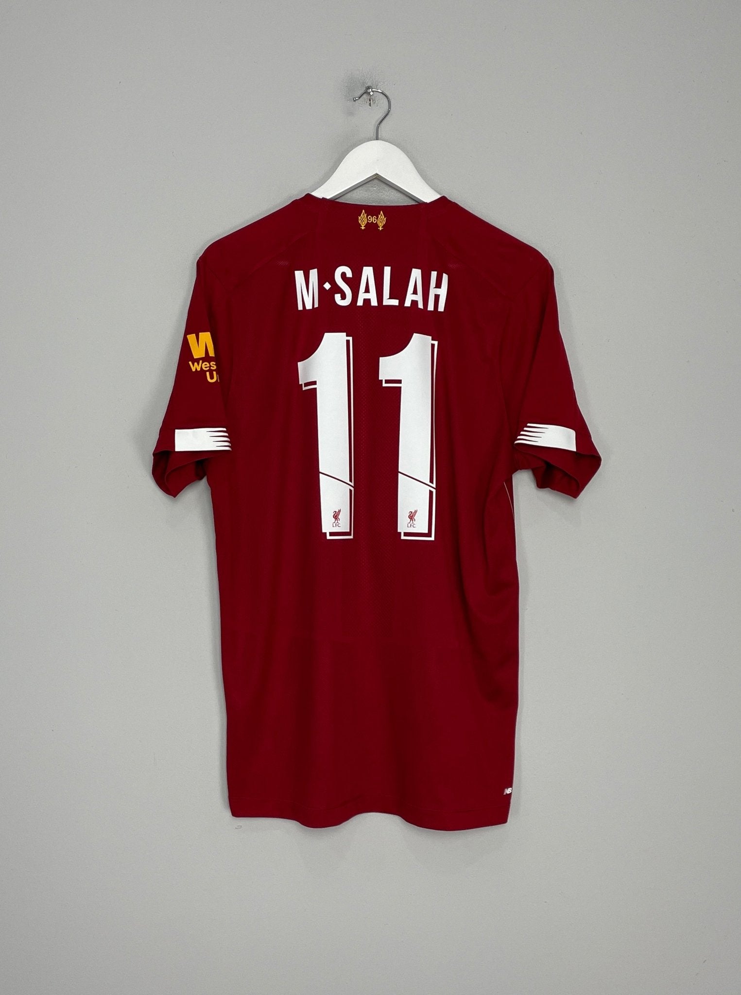 Shop 2019/20 LIVERPOOL SALAH #11 AWAY SHIRT (L) NEW BALANCE, classic football shirts, vintage football shirts & retro soccer jerseys at Cult Kits