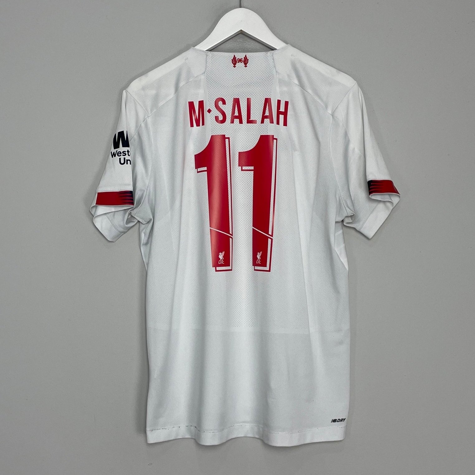 Shop 2019/20 LIVERPOOL SALAH #11 AWAY SHIRT (L) NEW BALANCE, classic football shirts, vintage football shirts & retro soccer jerseys at Cult Kits