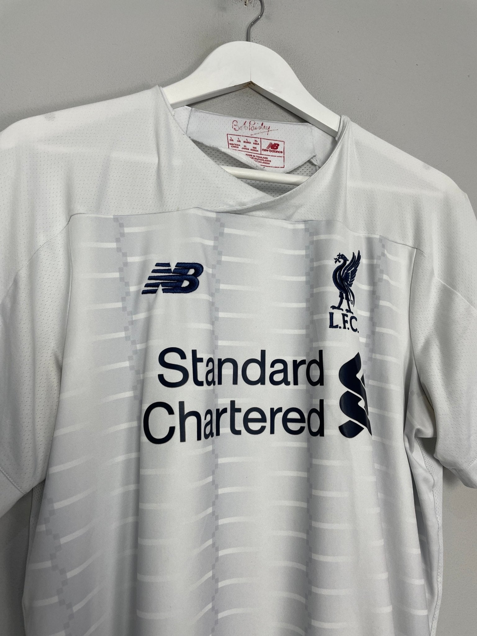 Shop 2019/20 LIVERPOOL SALAH #11 AWAY SHIRT (L) NEW BALANCE, classic football shirts, vintage football shirts & retro soccer jerseys at Cult Kits
