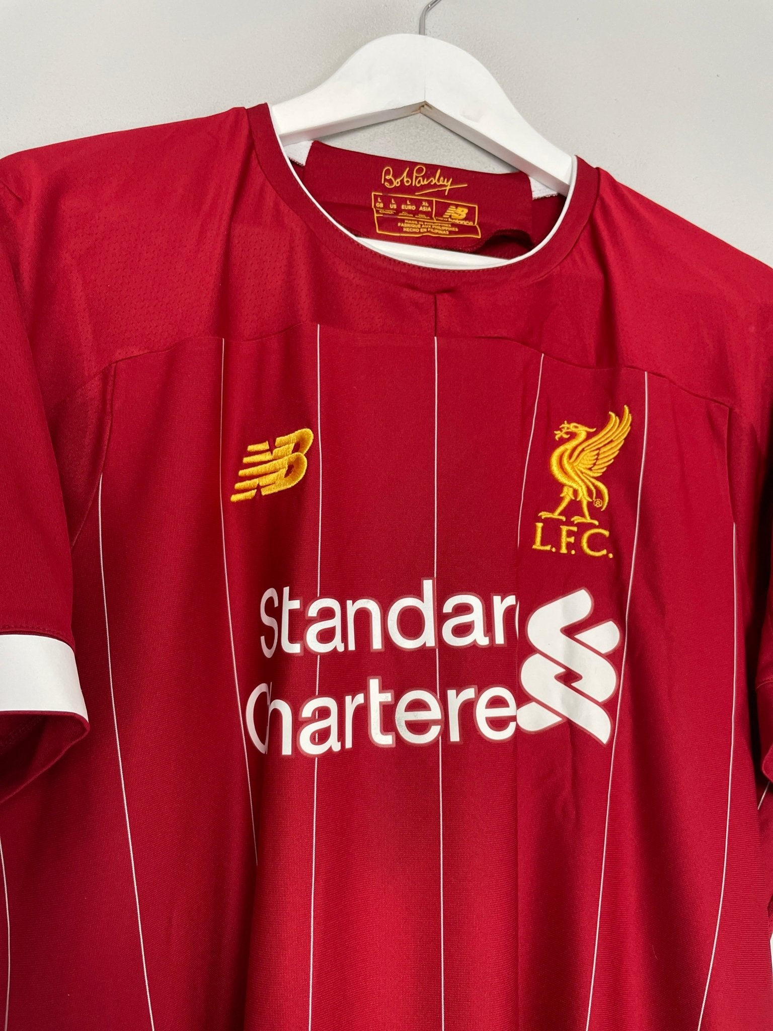 Shop 2019/20 LIVERPOOL SALAH #11 HOME SHIRT (L) NEW BALANCE, classic football shirts, vintage football shirts & retro soccer jerseys at Cult Kits
