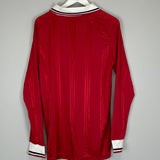 Shop 2019/20 MANCHESTER UNITED ICON L/S SHIRT (M) ADIDAS, classic football shirts, vintage football shirts & retro soccer jerseys at Cult Kits