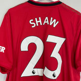 2019/20 MANCHESTER UNITED SHAW 23 *AUTHENTIC* HOME SHIRT (XXL) ADIDAS - Cult Kits - XXL - Buy Vintage Football Shirts, Authentic Retro Football Shirts For Sale, Classic Football Shirts & Soccer Jersey
