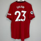 2019/20 MANCHESTER UNITED SHAW 23 *AUTHENTIC* HOME SHIRT (XXL) ADIDAS - Cult Kits - XXL - Buy Vintage Football Shirts, Authentic Retro Football Shirts For Sale, Classic Football Shirts & Soccer Jersey