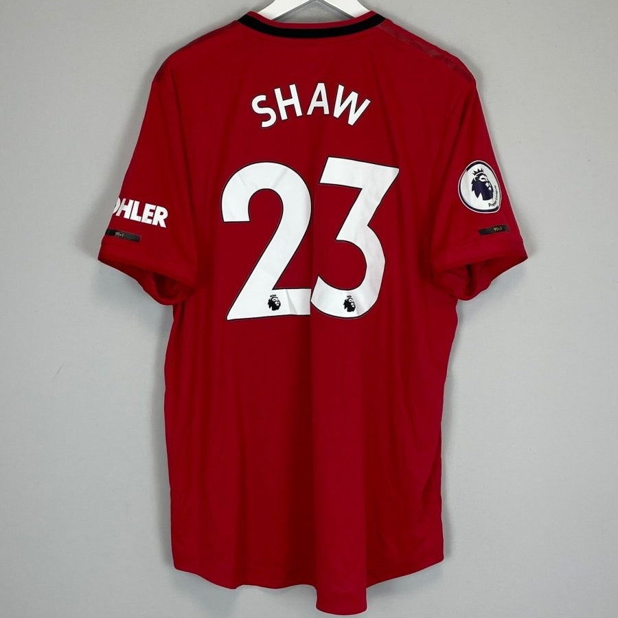 2019/20 MANCHESTER UNITED SHAW 23 *AUTHENTIC* HOME SHIRT (XXL) ADIDAS - Cult Kits - XXL - Buy Vintage Football Shirts, Authentic Retro Football Shirts For Sale, Classic Football Shirts & Soccer Jersey