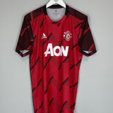 Shop 2019/20 MANCHESTER UNITED TRAINING SHIRT (M) ADIDAS, classic football shirts, vintage football shirts & retro soccer jerseys at Cult Kits