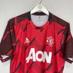 Shop 2019/20 MANCHESTER UNITED TRAINING SHIRT (M) ADIDAS, classic football shirts, vintage football shirts & retro soccer jerseys at Cult Kits