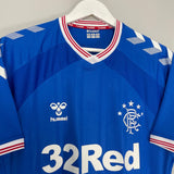 Shop 2019/20 RANGERS HOME SHIRT (XL) HUMMEL, classic football shirts, vintage football shirts & retro soccer jerseys at Cult Kits