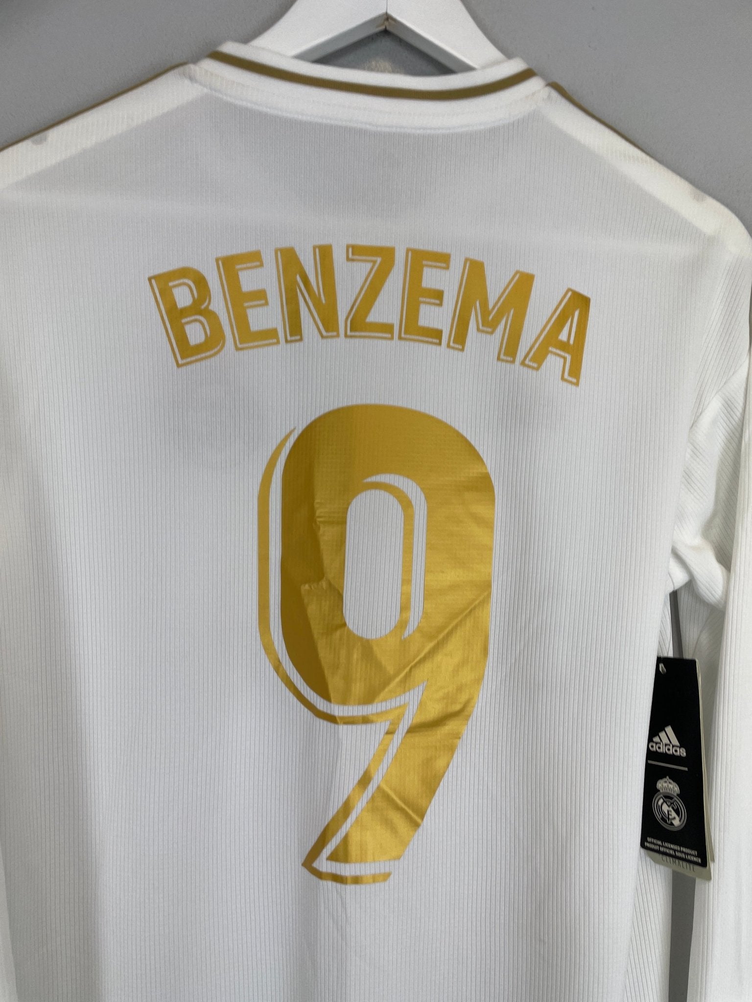 Shop 2019/20 REAL MADRID BENZEMA #9 *BNWT* HOME SHIRT (S) ADIDAS, classic football shirts, vintage football shirts & retro soccer jerseys at Cult Kits