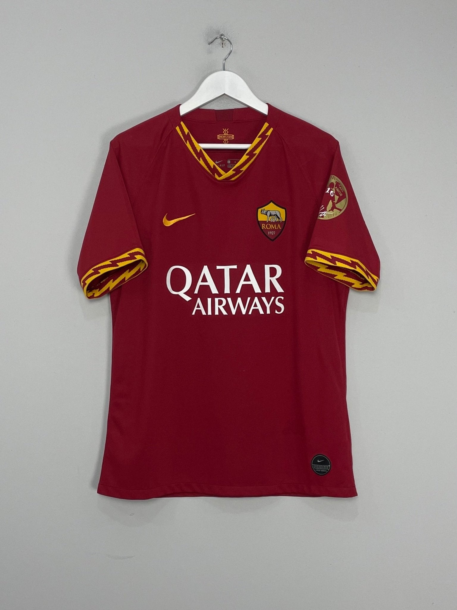 Shop 2019/20 ROMA DE ROSSI #16 HOME SHIRT (L) NIKE, classic football shirts, vintage football shirts & retro soccer jerseys at Cult Kits