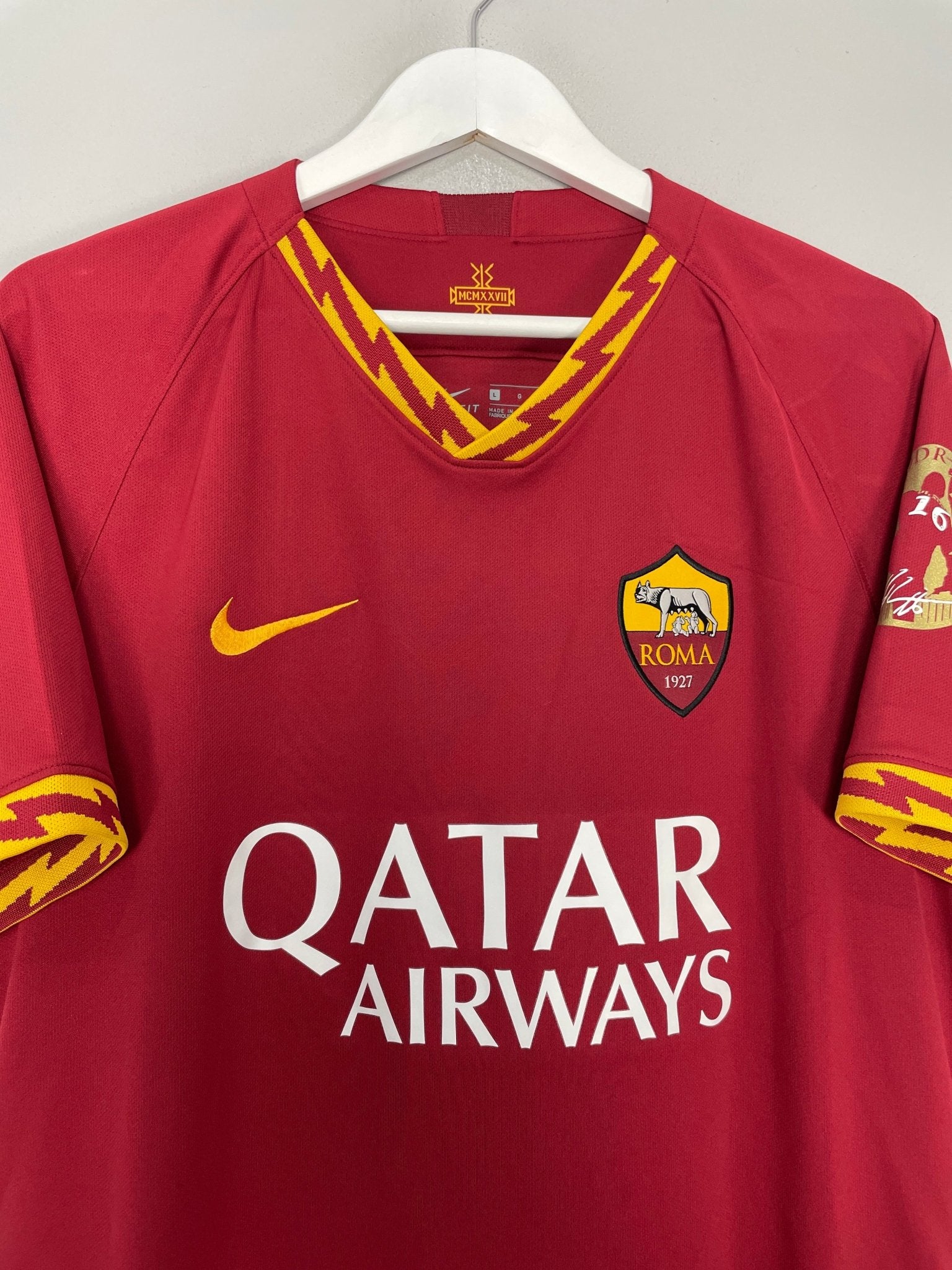 Shop 2019/20 ROMA DE ROSSI #16 HOME SHIRT (L) NIKE, classic football shirts, vintage football shirts & retro soccer jerseys at Cult Kits