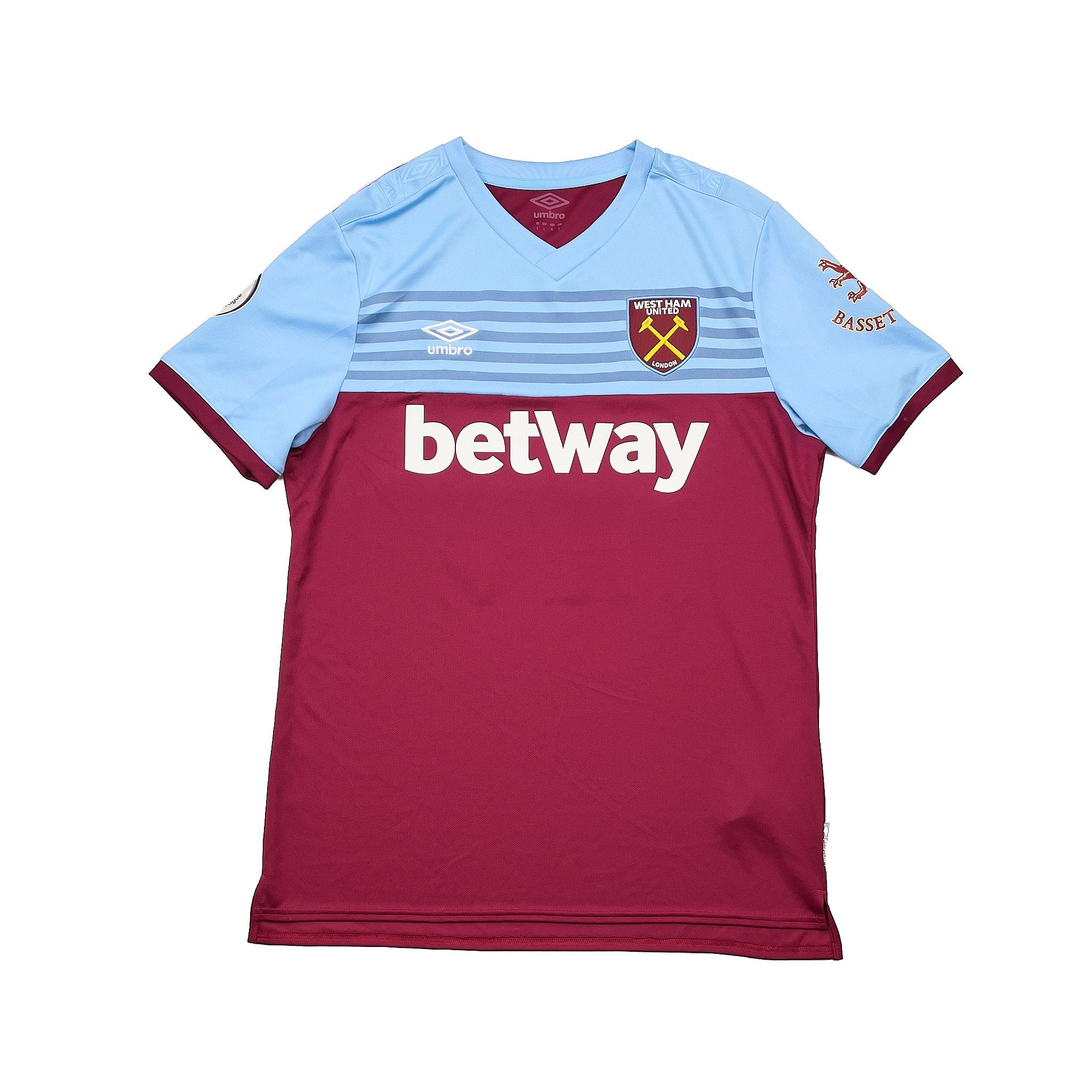Buy 2019/20 West Ham Ogbonna 21 *Match Issue* Home Shirt (L) Umbro ~ Free worldwide shipping ~ Authentic Vintage Football Shirts from Cult Kits