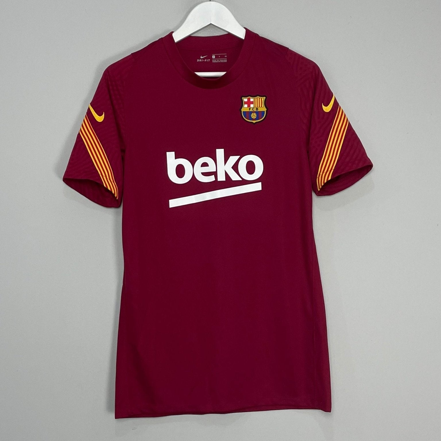 Shop 2020/21 BARCELONA TRAINING SHIRT (S) NIKE, classic football shirts, vintage football shirts & retro soccer jerseys at Cult Kits
