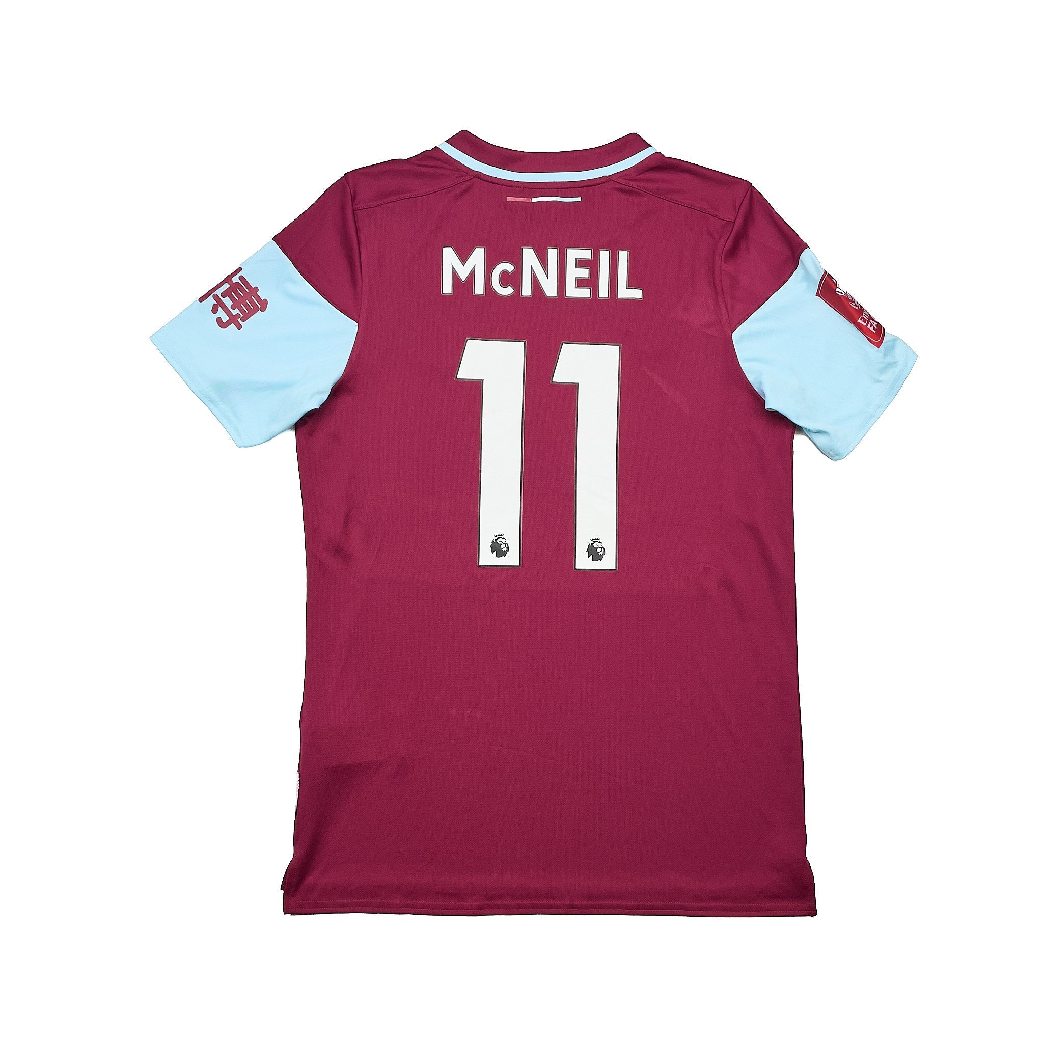 2020 21 Burnley Mcneil #11 *Match Issue* FA Cup Home Shirt