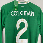 Shop 2020/21 IRELAND COLEMAN #2 *BNWT* L/S HOME SHIRT (S) UMBRO, classic football shirts, vintage football shirts & retro soccer jerseys at Cult Kits