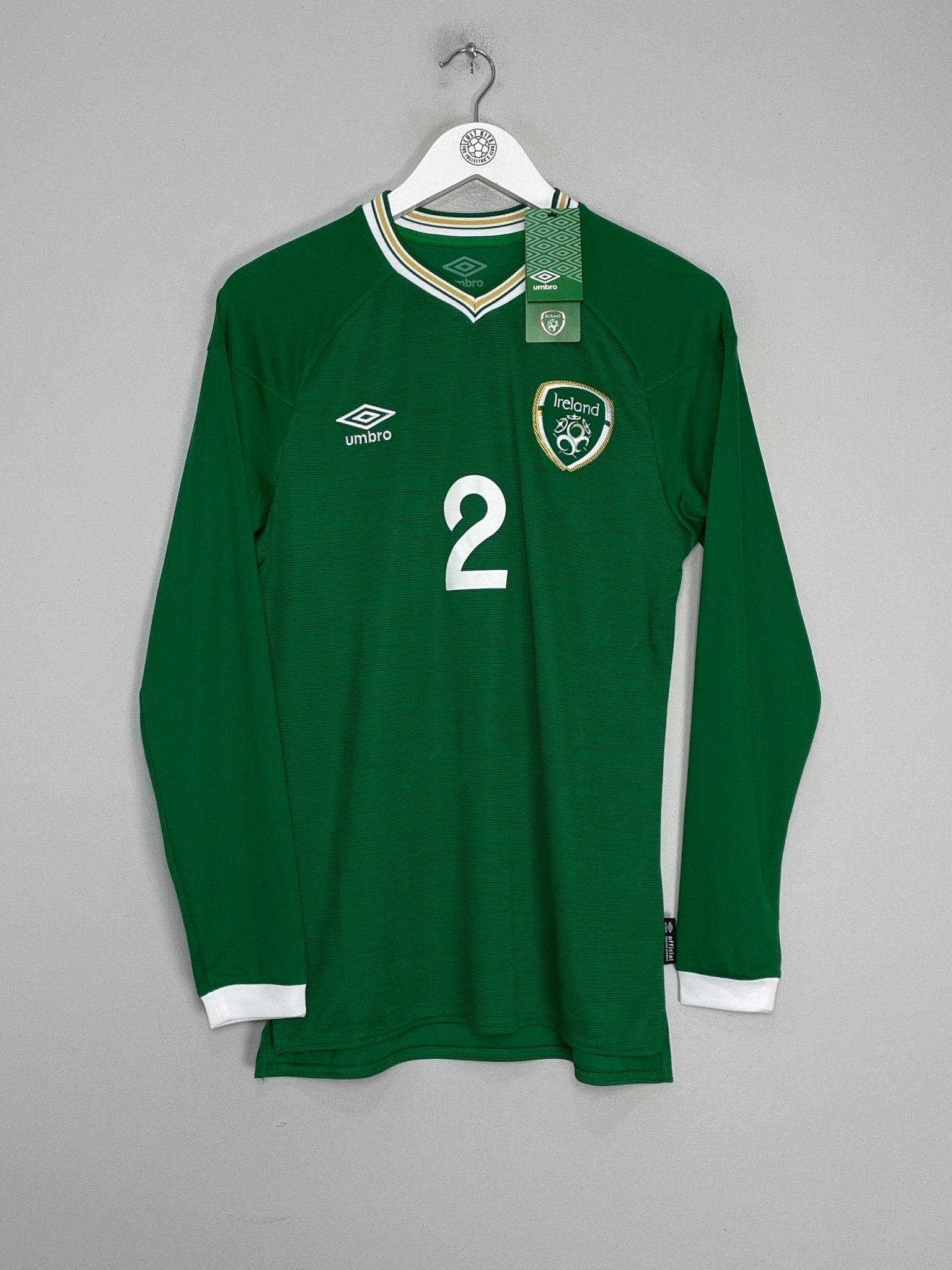 Shop 2020/21 IRELAND COLEMAN #2 *BNWT* L/S HOME SHIRT (S) UMBRO, classic football shirts, vintage football shirts & retro soccer jerseys at Cult Kits