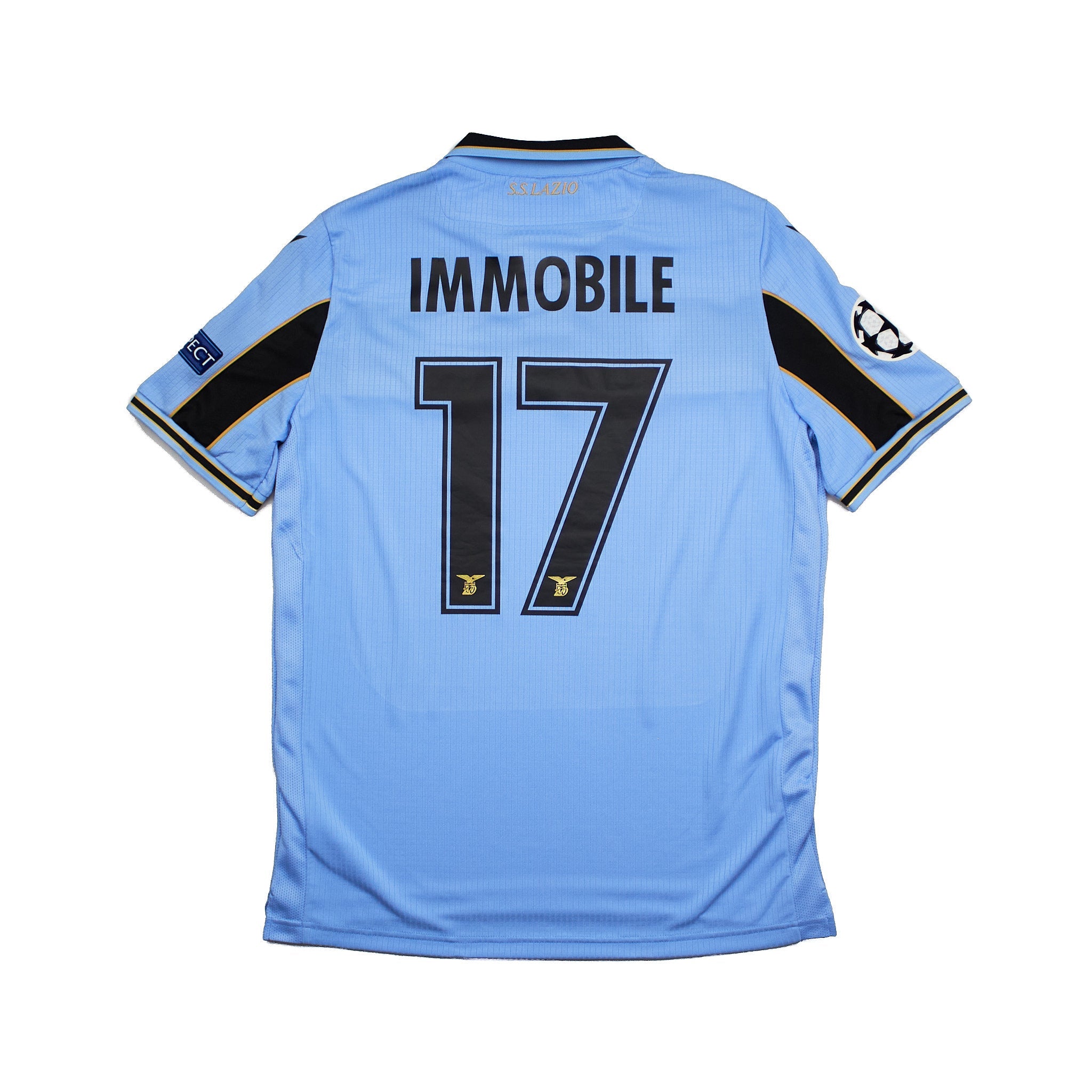 Buy 2020/21 Lazio Immobile 17 C/L Home Shirt (XL) Macron ~ Free worldwide shipping ~ Authentic Vintage Football Shirts from Cult Kits