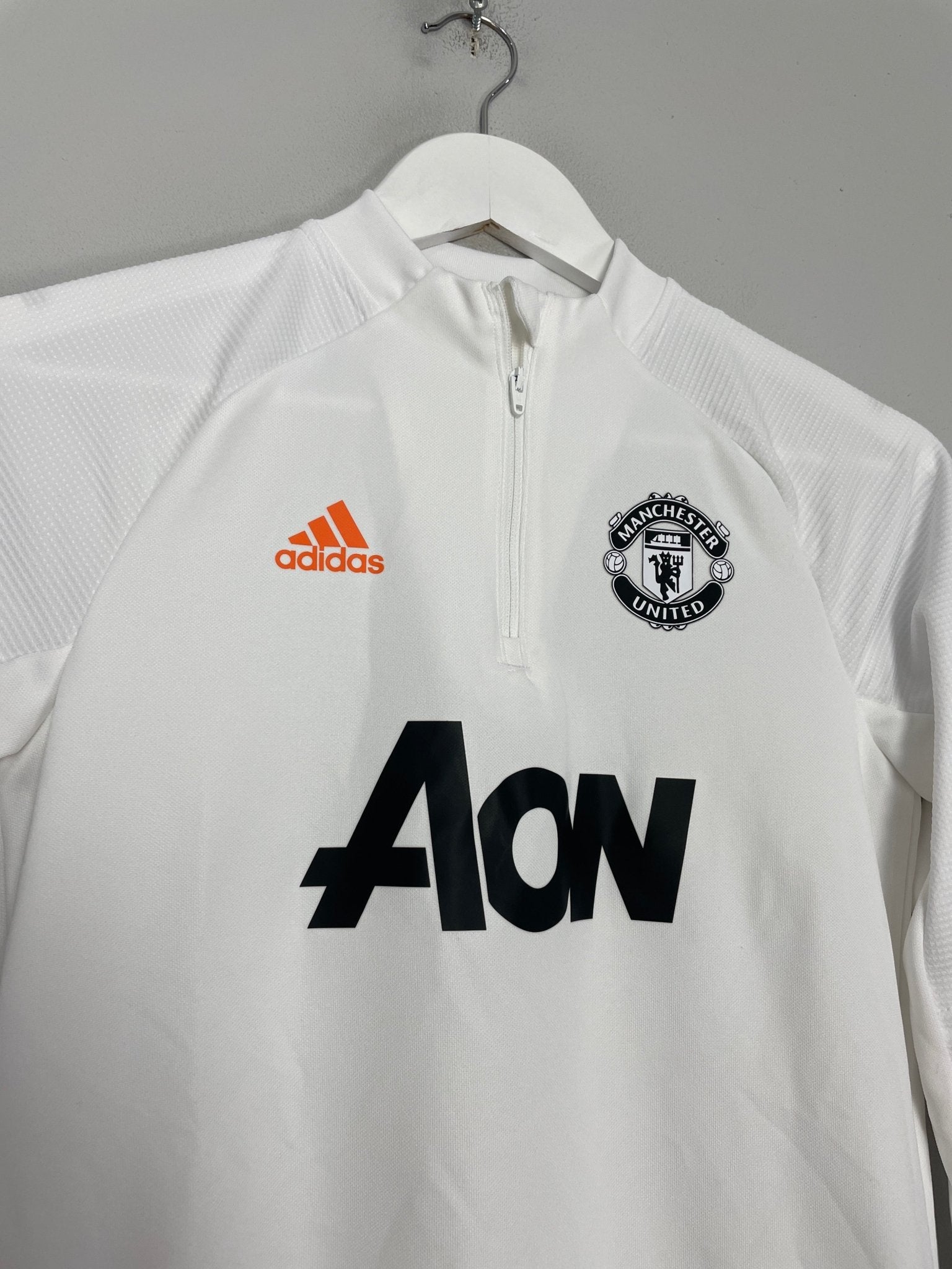 Shop 2020/21 MANCHESTER UNITED 1/4 ZIP TRAINING SHIRT (M.KIDS) ADIDAS, classic football shirts, vintage football shirts & retro soccer jerseys at Cult Kits