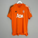 Shop 2020/21 MANCHESTER UNITED TRAINING SHIRT (L) ADIDAS, classic football shirts, vintage football shirts & retro soccer jerseys at Cult Kits