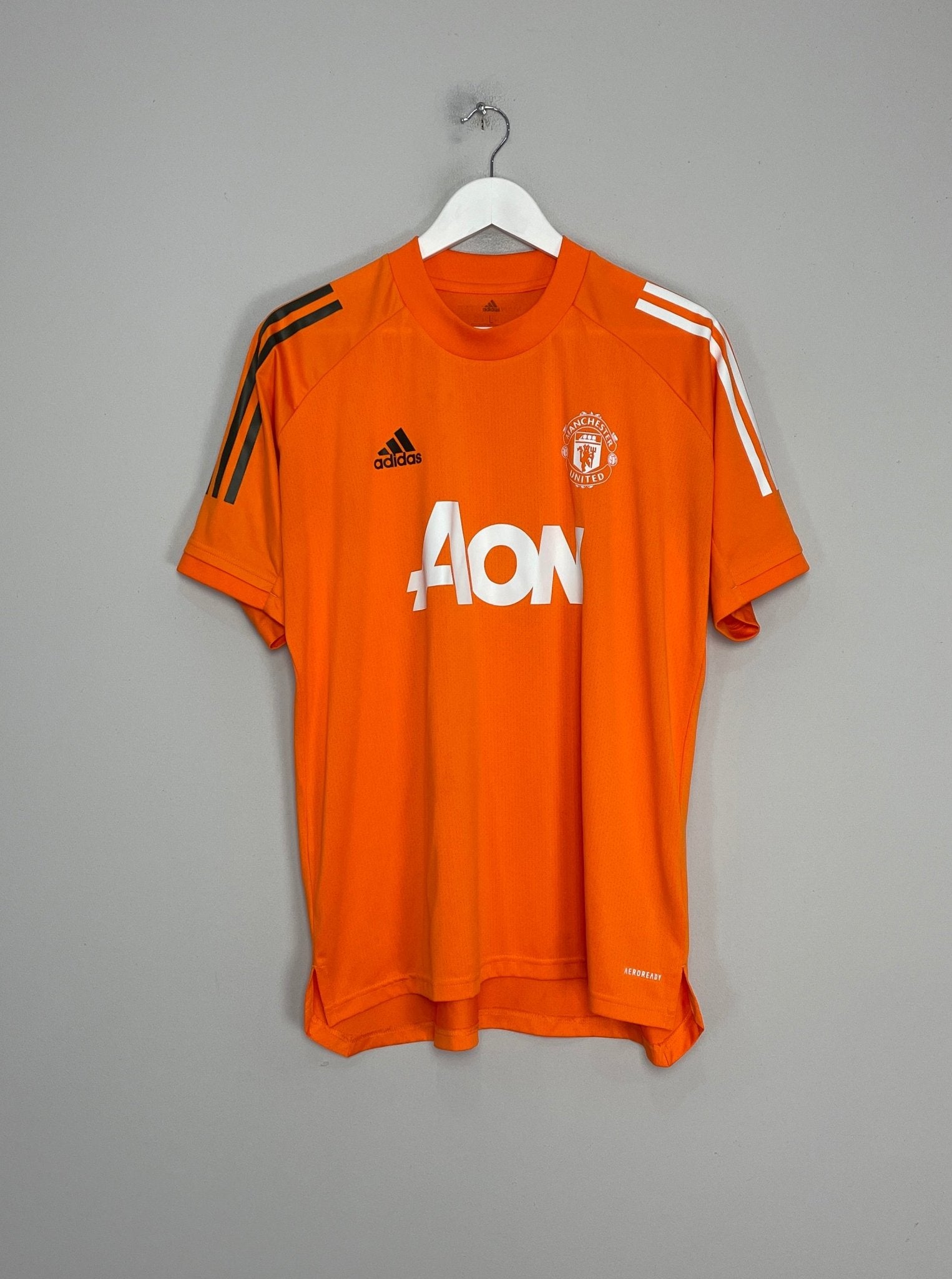 Shop 2020/21 MANCHESTER UNITED TRAINING SHIRT (L) ADIDAS, classic football shirts, vintage football shirts & retro soccer jerseys at Cult Kits