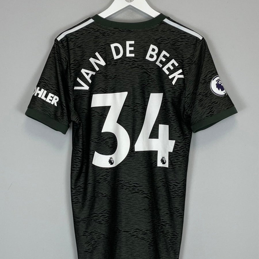 2020/21 MANCHESTER UNITED VAN DE BEEK 34 AWAY SHIRT (M) ADIDAS - Cult Kits - Medium - Buy Vintage Football Shirts, Authentic Retro Football Shirts For Sale, Classic Football Shirts & Soccer Jersey