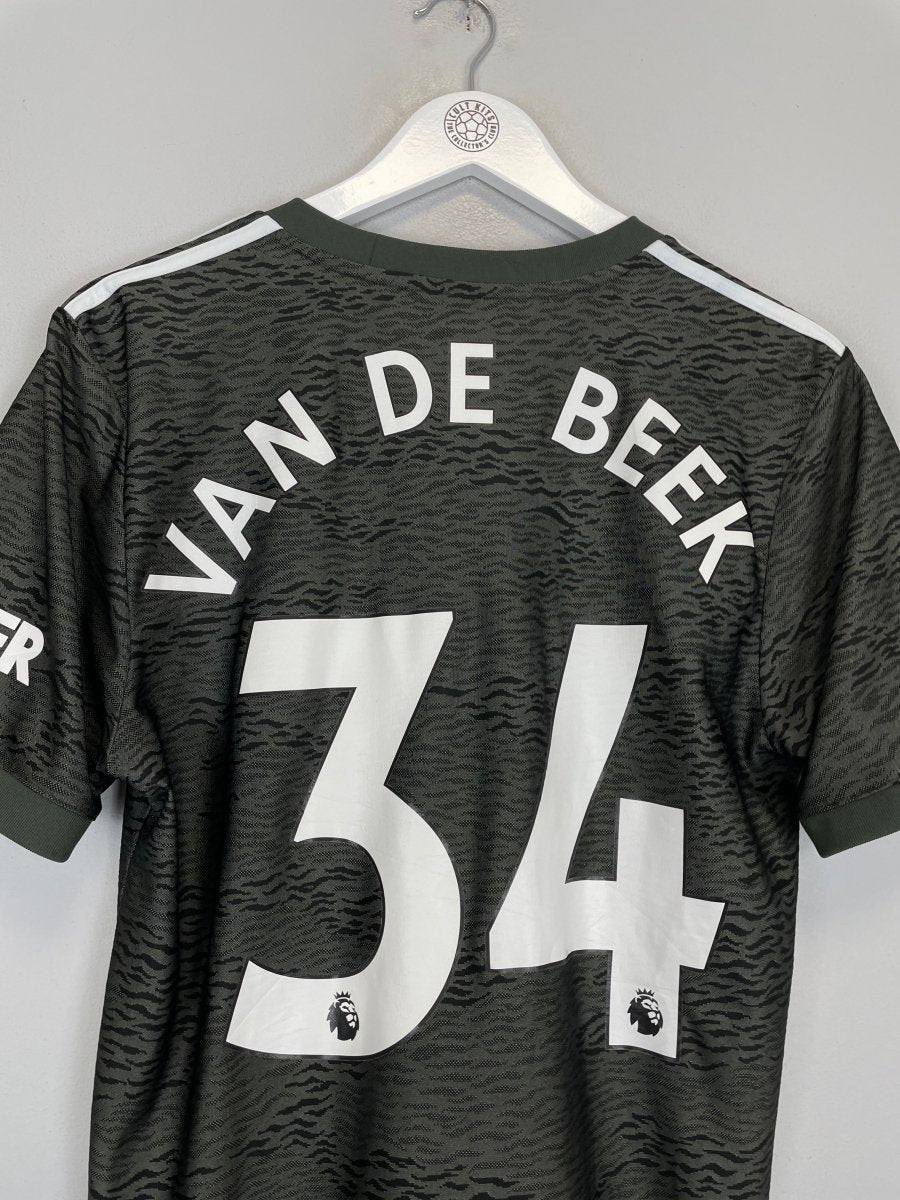 2020/21 MANCHESTER UNITED VAN DE BEEK 34 AWAY SHIRT (M) ADIDAS - Cult Kits - Medium - Buy Vintage Football Shirts, Authentic Retro Football Shirts For Sale, Classic Football Shirts & Soccer Jersey