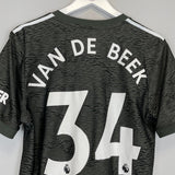 2020/21 MANCHESTER UNITED VAN DE BEEK 34 AWAY SHIRT (M) ADIDAS - Cult Kits - Medium - Buy Vintage Football Shirts, Authentic Retro Football Shirts For Sale, Classic Football Shirts & Soccer Jersey
