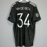 2020/21 MANCHESTER UNITED VAN DE BEEK 34 *BNWT* C/L AWAY SHIRT (XXL) ADIDAS - Cult Kits - XXL - Buy Vintage Football Shirts, Authentic Retro Football Shirts For Sale, Classic Football Shirts & Soccer Jersey